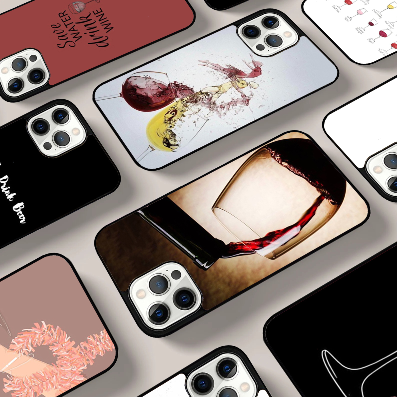 Wine Plus Beer - Drink Beer Red Wine Phone Case