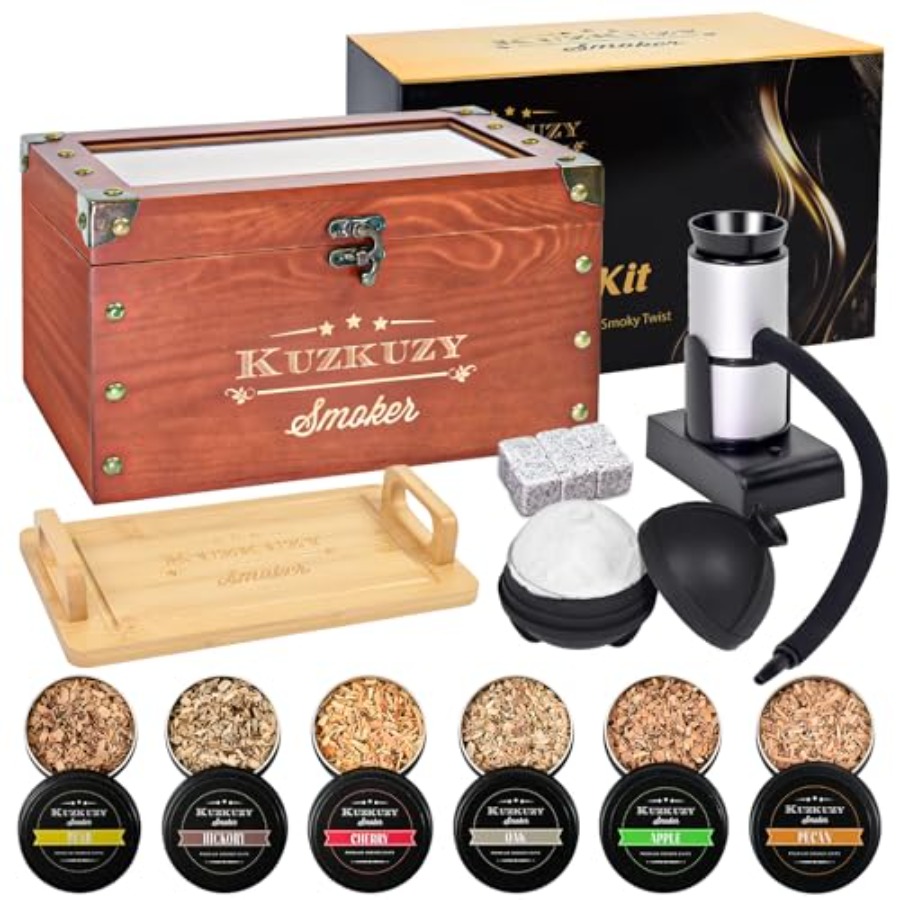 Whiskey Stone Set - Cocktail Smoker Kit - Whiskey Smoker