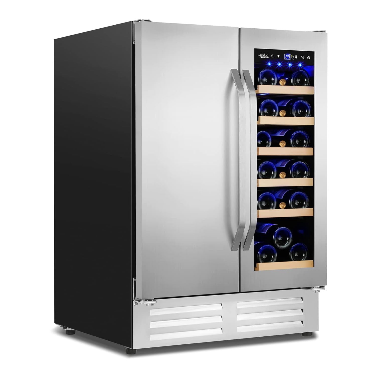 Wine Beer Dual Zone - Wine and Beverage Refrigerator,24 Inch Dual