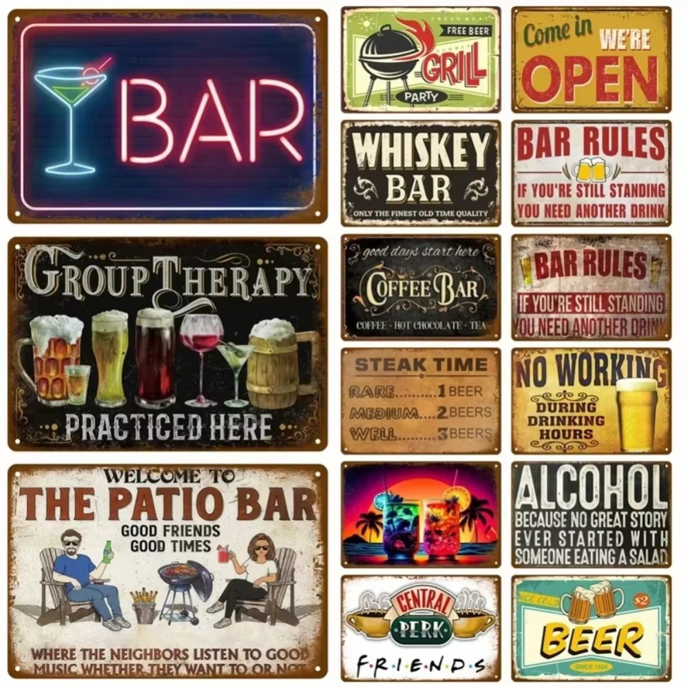 Wine To Beer Alcohol - DrinkHeritage's Retro Alcohol Brand Tin Decor: