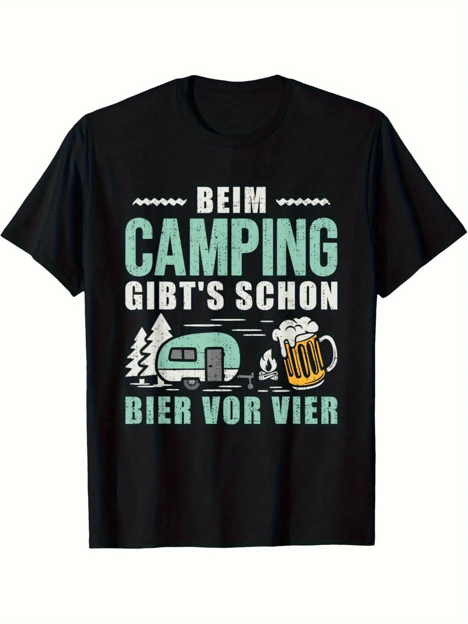 Beer & Wine Downtown - Men's retro camping and beer pattern