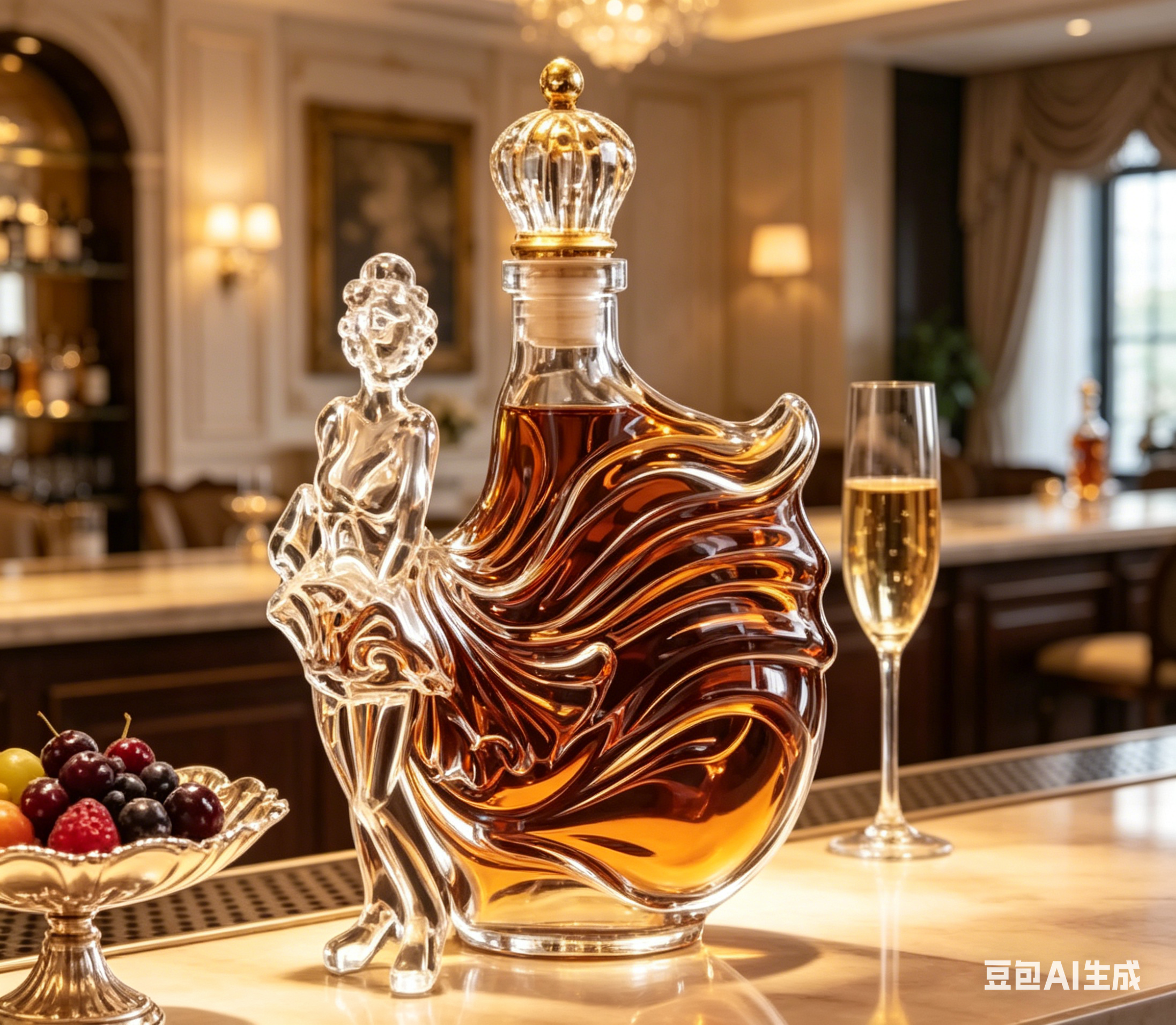 Wine Beer And Spirits - Art Deco Marilyn Inspired Whiskey Decanter