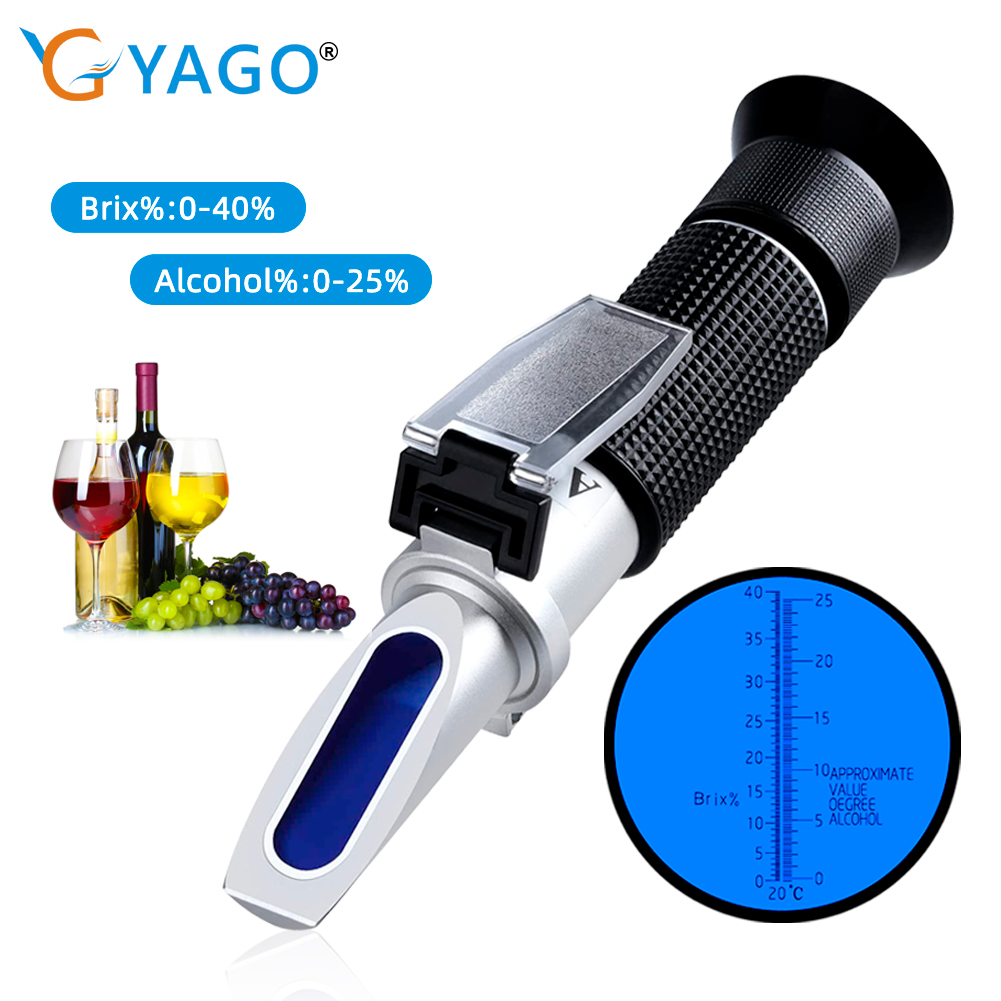 Wine To Beer Alcohol - Handle Refractometer 0~40% Brix 0~25% Alcohol