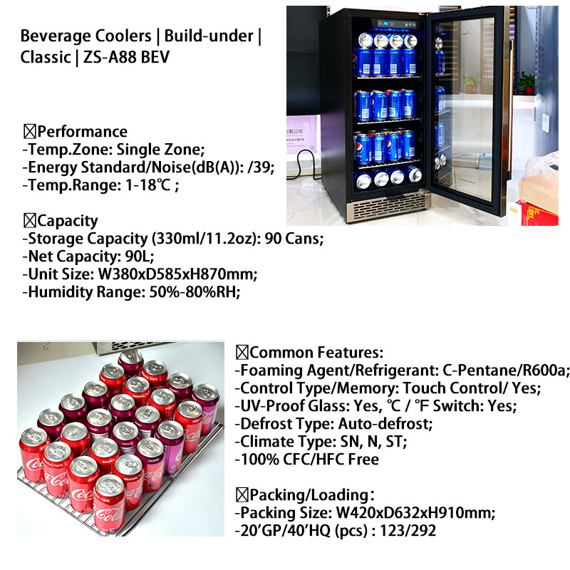 Oem Small Drink Bar Fridge Cus - Wine Beer Dual Zone avis et prix