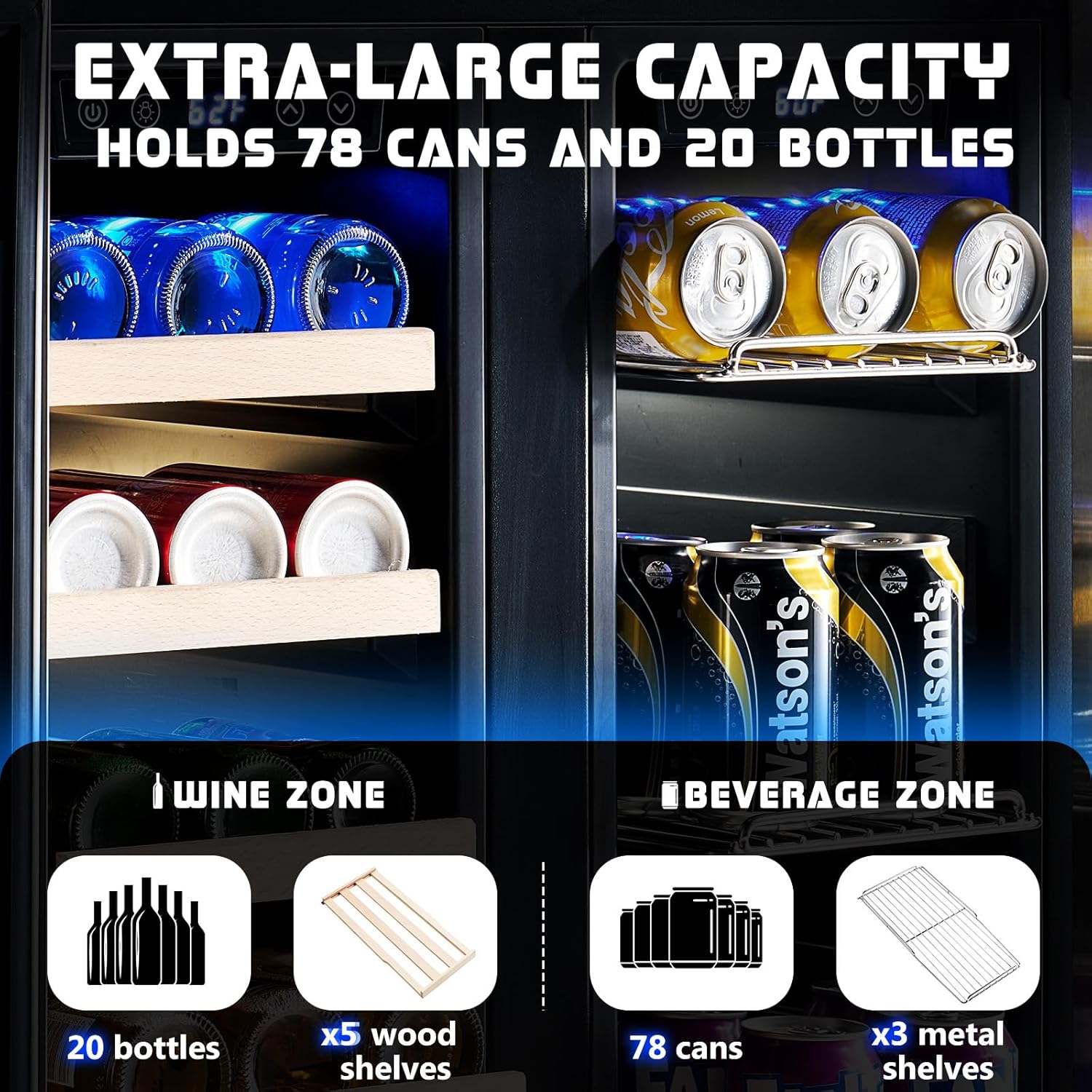 Beverage Refrigerator - 24-Inc - Wine Beer Dual Zone avis et prix