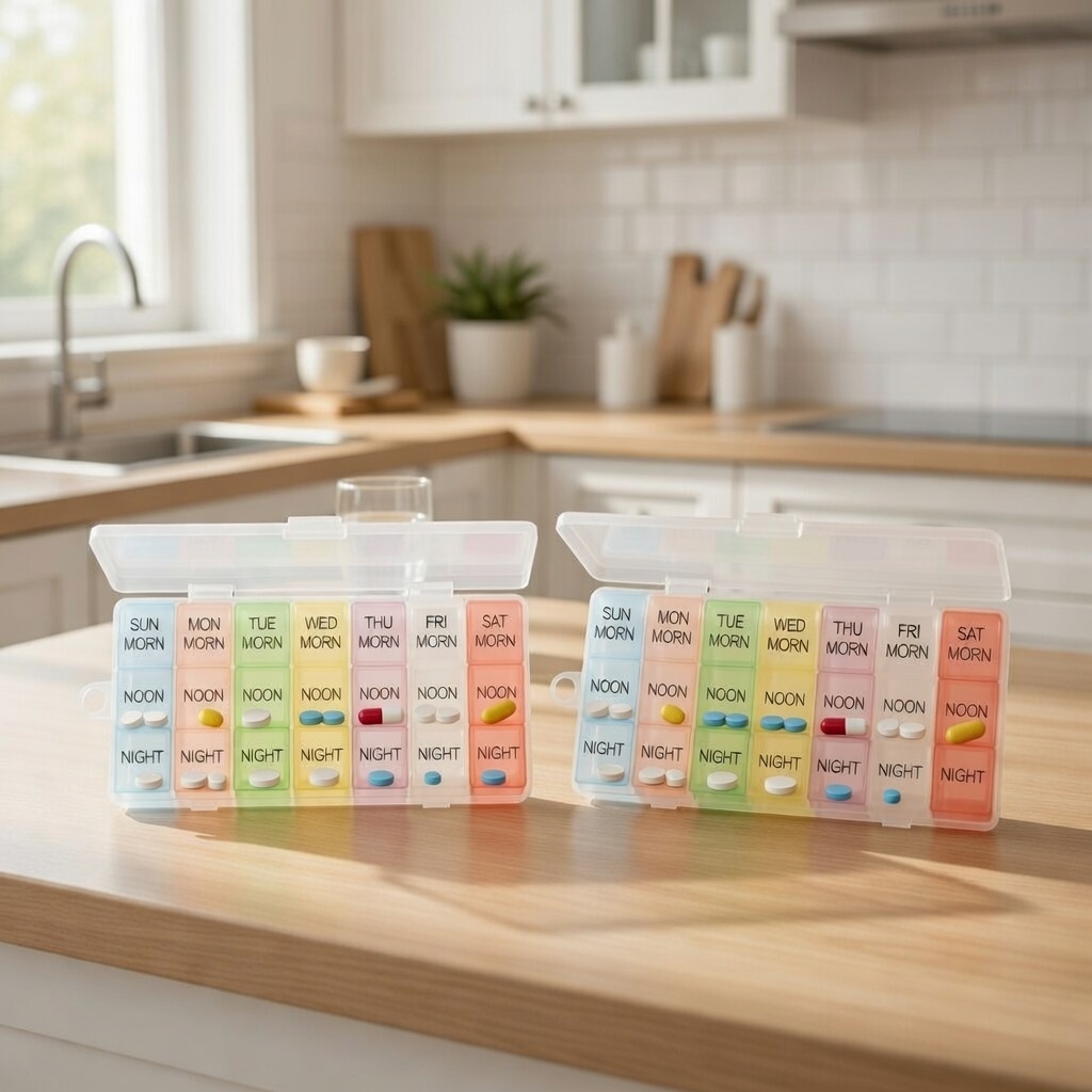 2 Pack Weekly Pill Organizer 7 - Cocktail Shaker Set avis et prix