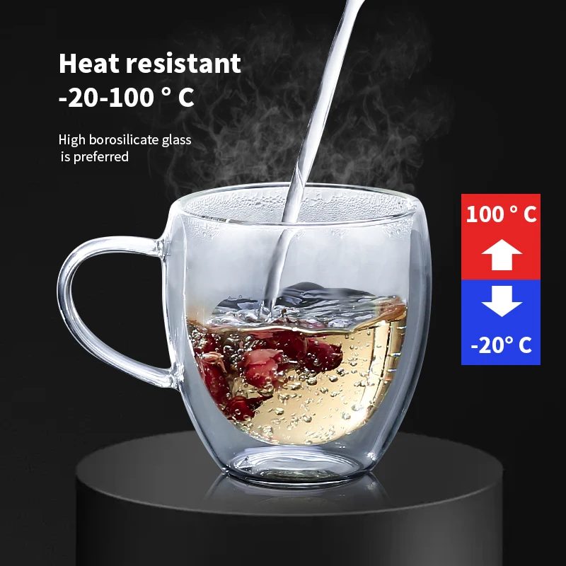 Transparent Glass Coffee Cup M - Wine Vodka Beer avis et prix