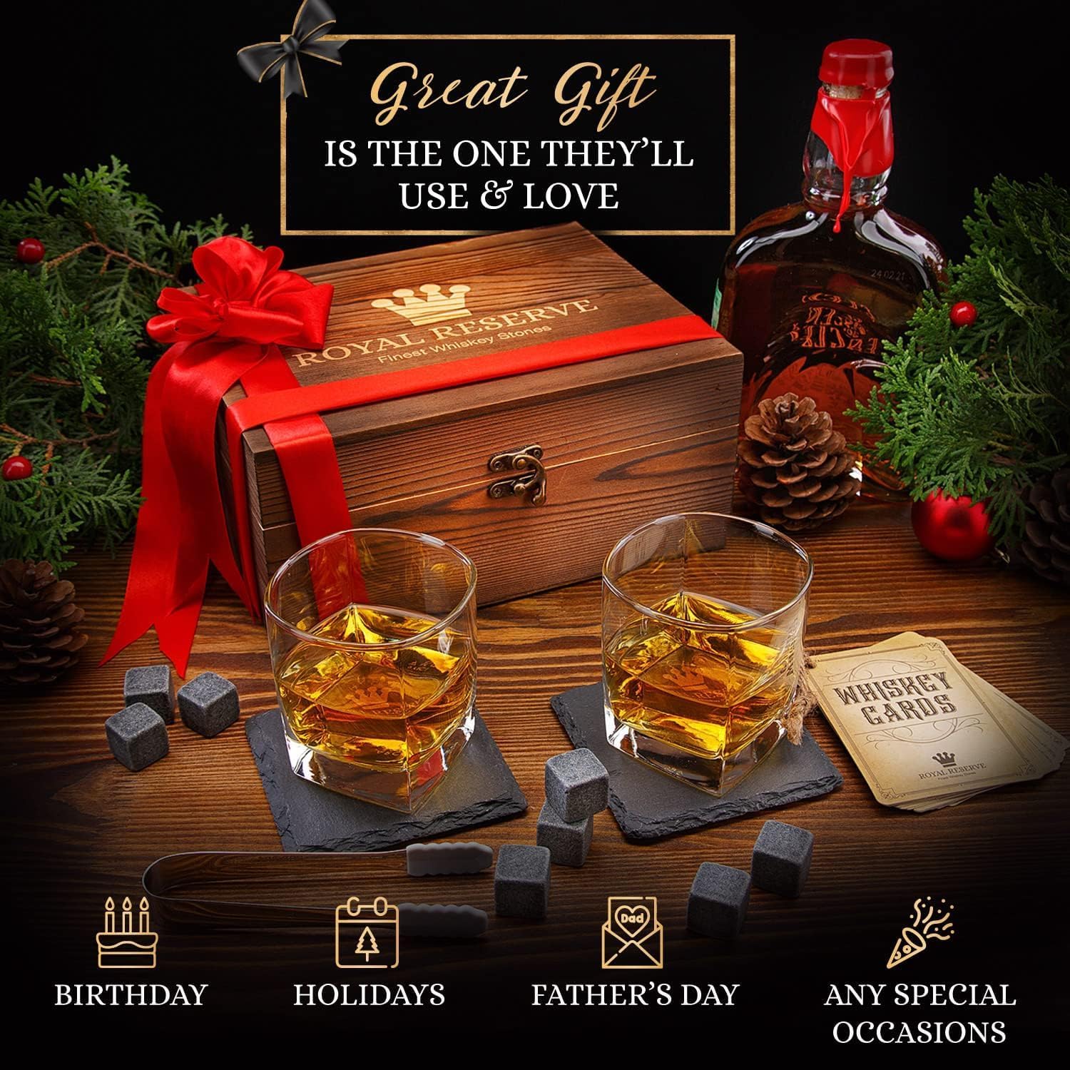 Whiskey Stones Gift Set with G - Whiskey Stone Set avis et prix