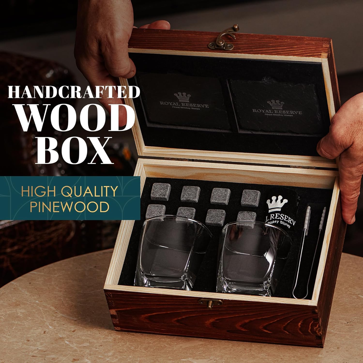 Whiskey Stones Gift Set with G - Whiskey Stone Set avis et prix