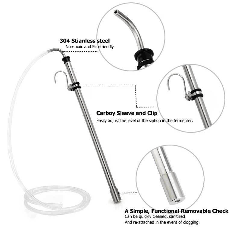 Stainless Steel Beer Siphon Wi - Wine In Beer Bottle avis et prix