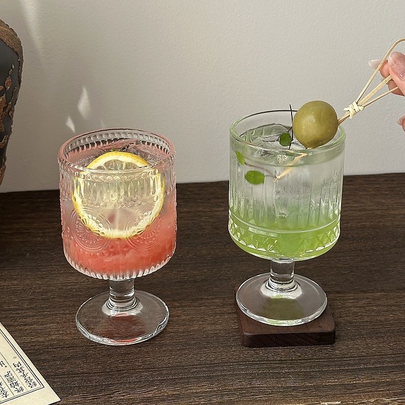 4pcs Set Vintage Embossed Mixe - Wine Mix With Beer avis et prix