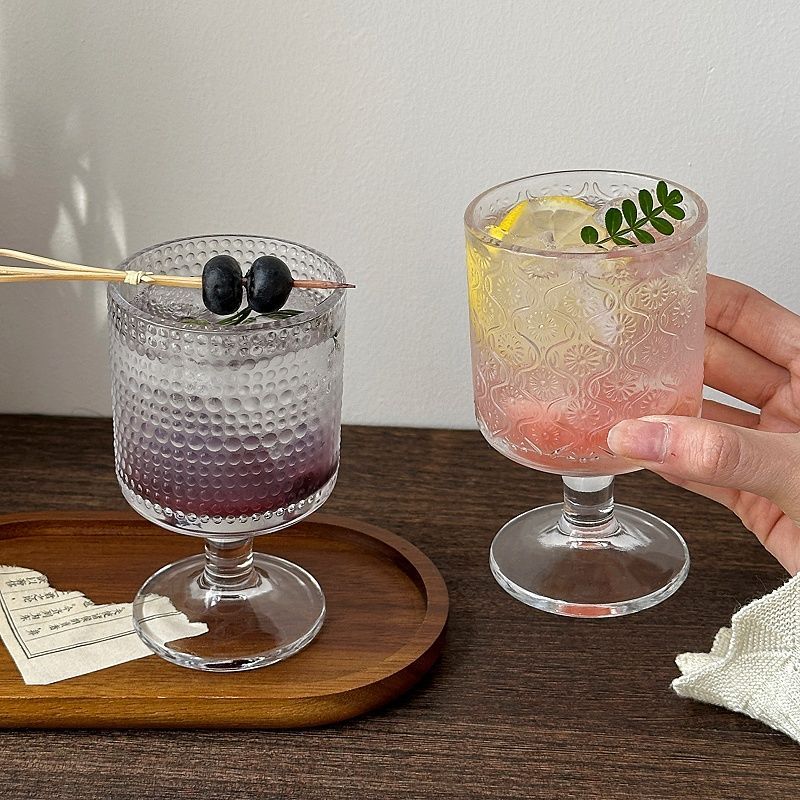 4pcs Set Vintage Embossed Mixe - Wine Mix With Beer avis et prix
