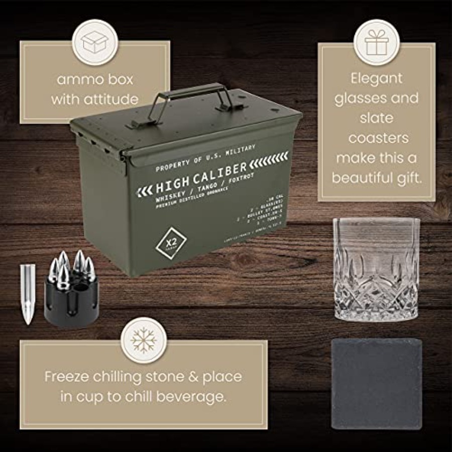 Whiskey Glasses and Stones in  - Whiskey Stone Set avis et prix