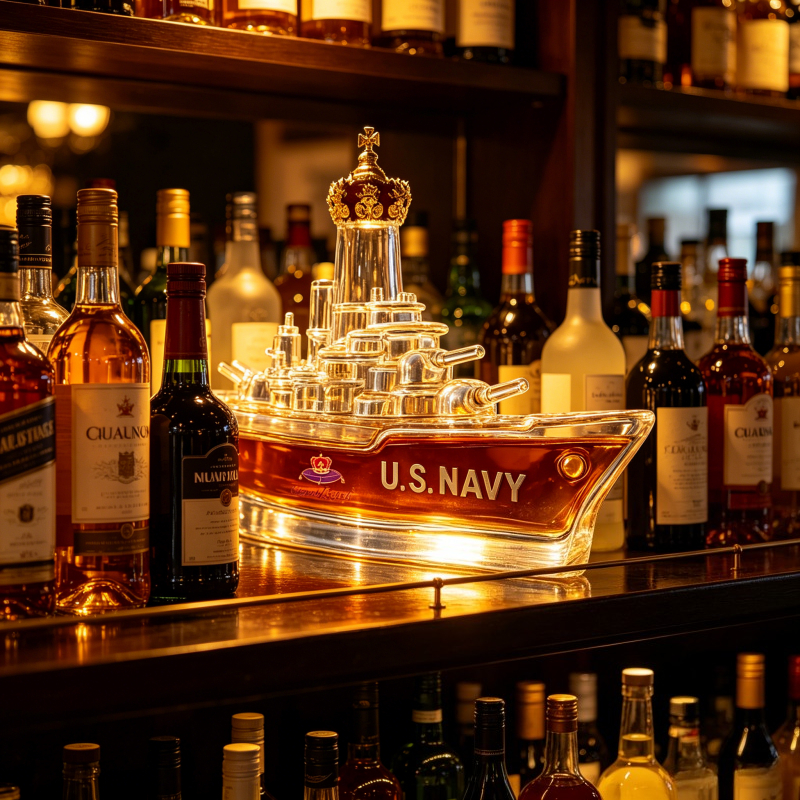 Novelty Warship Design Whiskey - Wine Beer And Spirits avis et prix