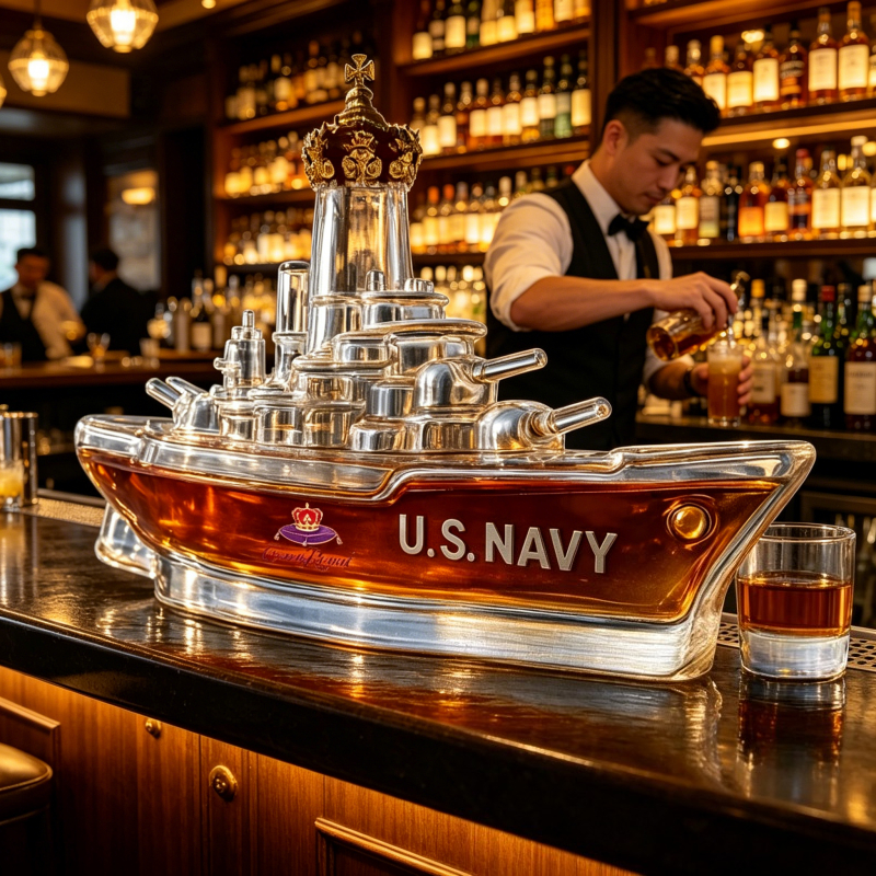 Novelty Warship Design Whiskey - Wine Beer And Spirits avis et prix