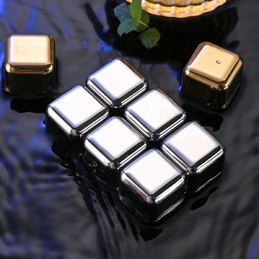 8pcs Stainless Steel Ice Cubes - Whiskey Stone Set avis et prix