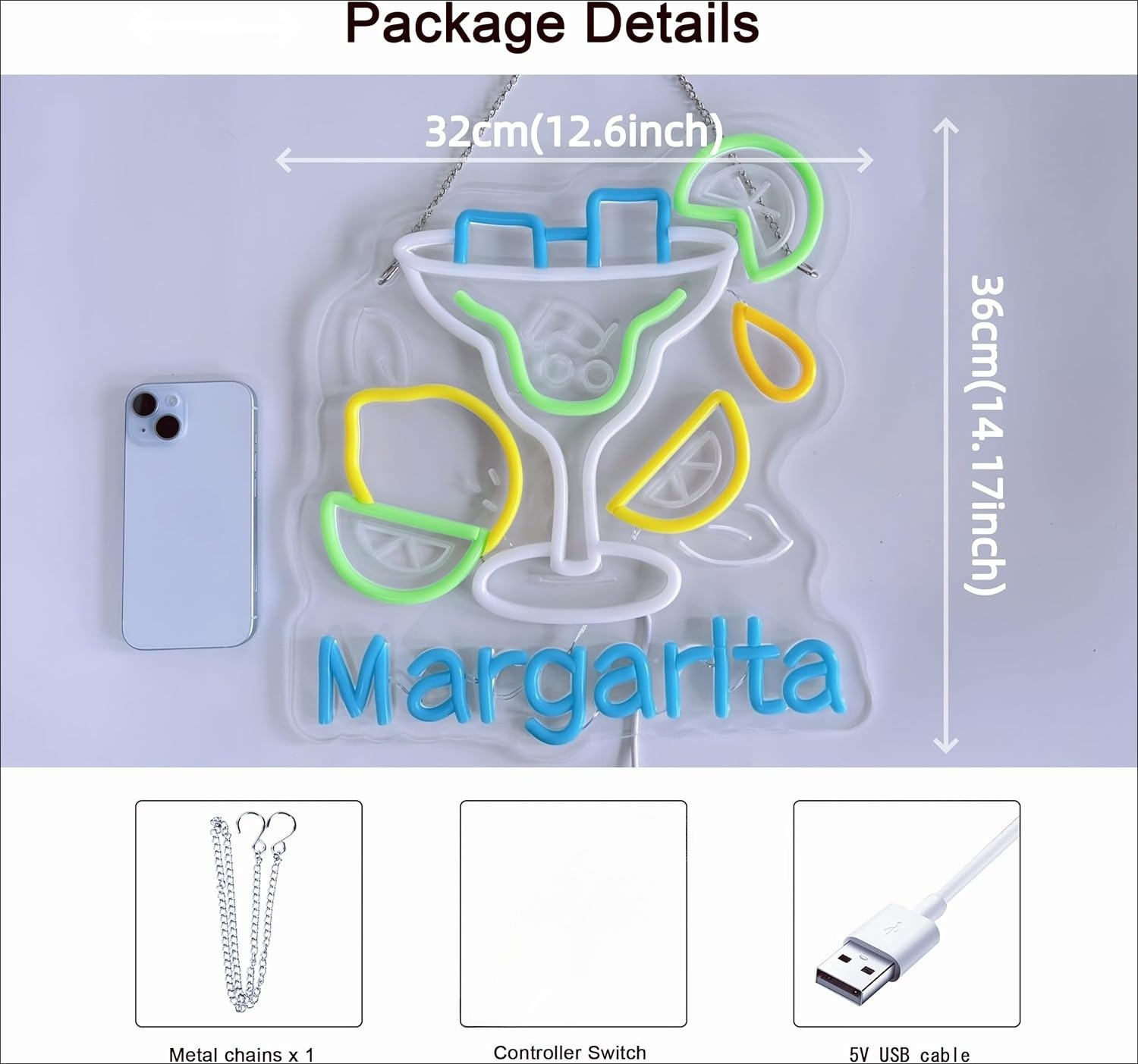Margarita Neon Sign Wall Art D - Beer & Wine Downtown avis et prix