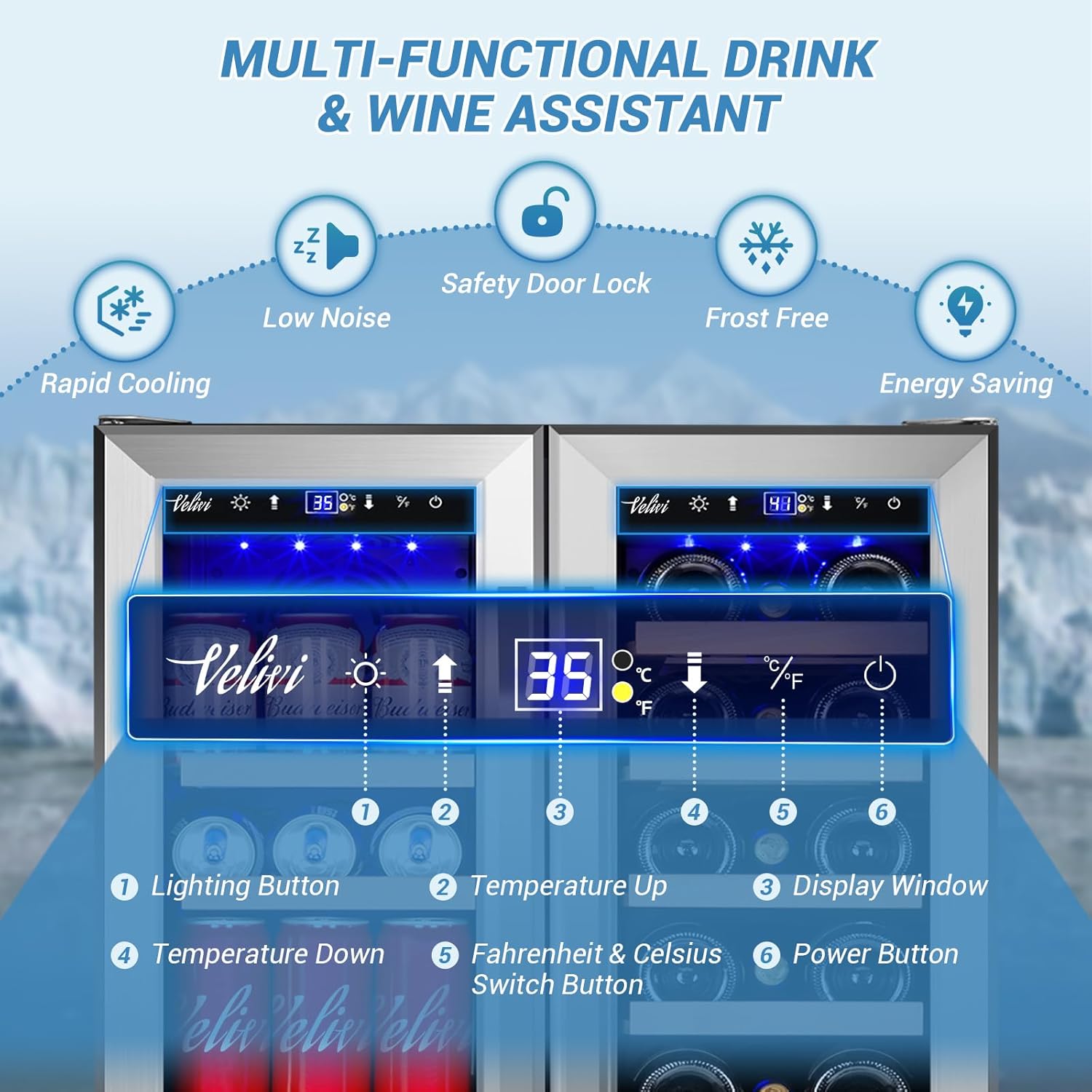 24 Inch Beverage Refrigerator  - Wine Beer Dual Zone avis et prix