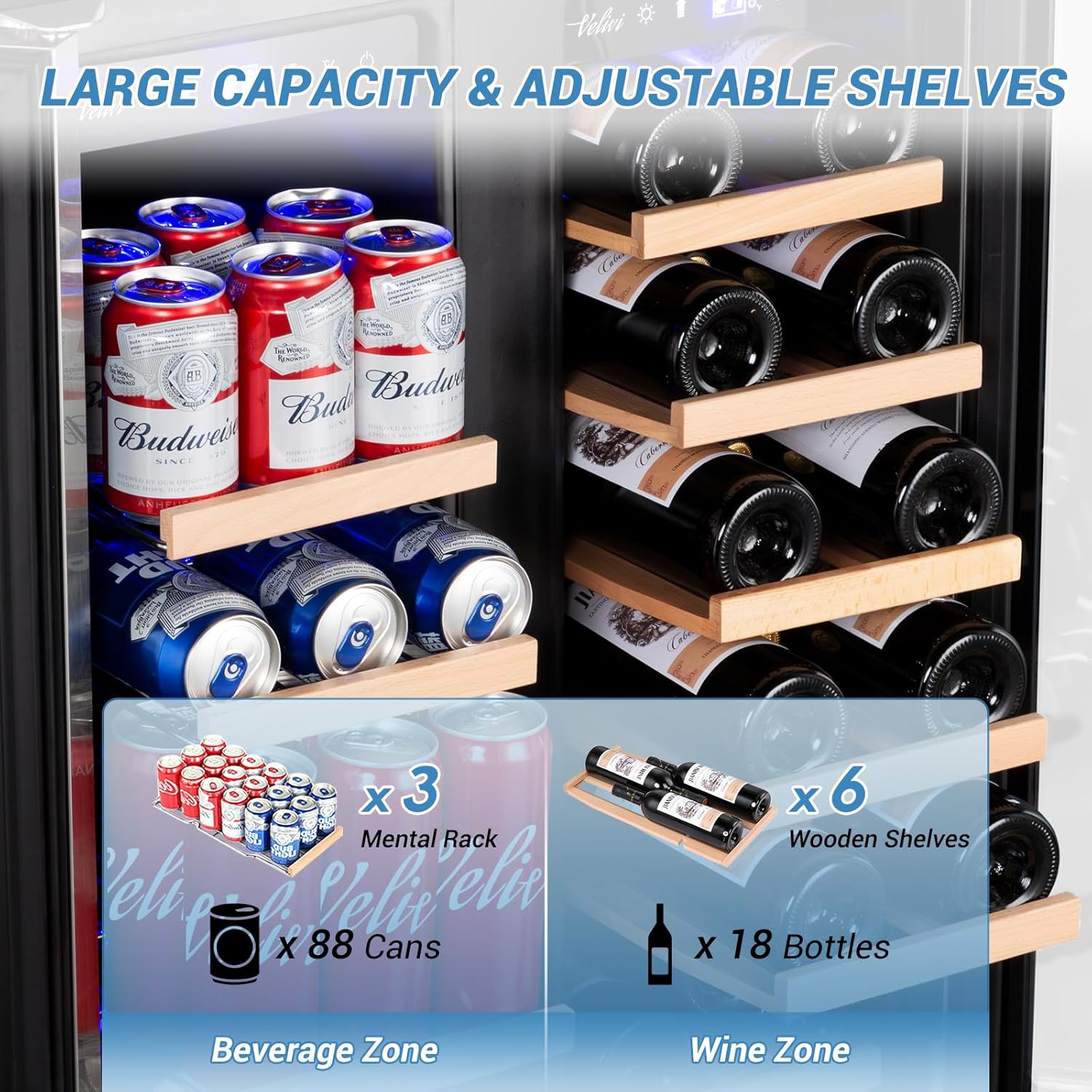 24 Inch Beverage Refrigerator  - Wine Beer Dual Zone avis et prix