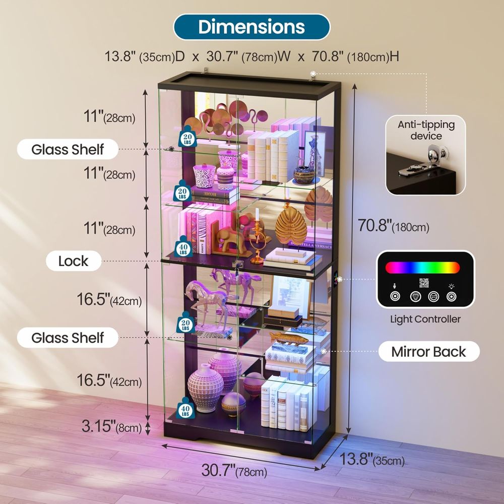 10-Tier Lockable Glass Display - Cocktail Shaker Set avis et prix