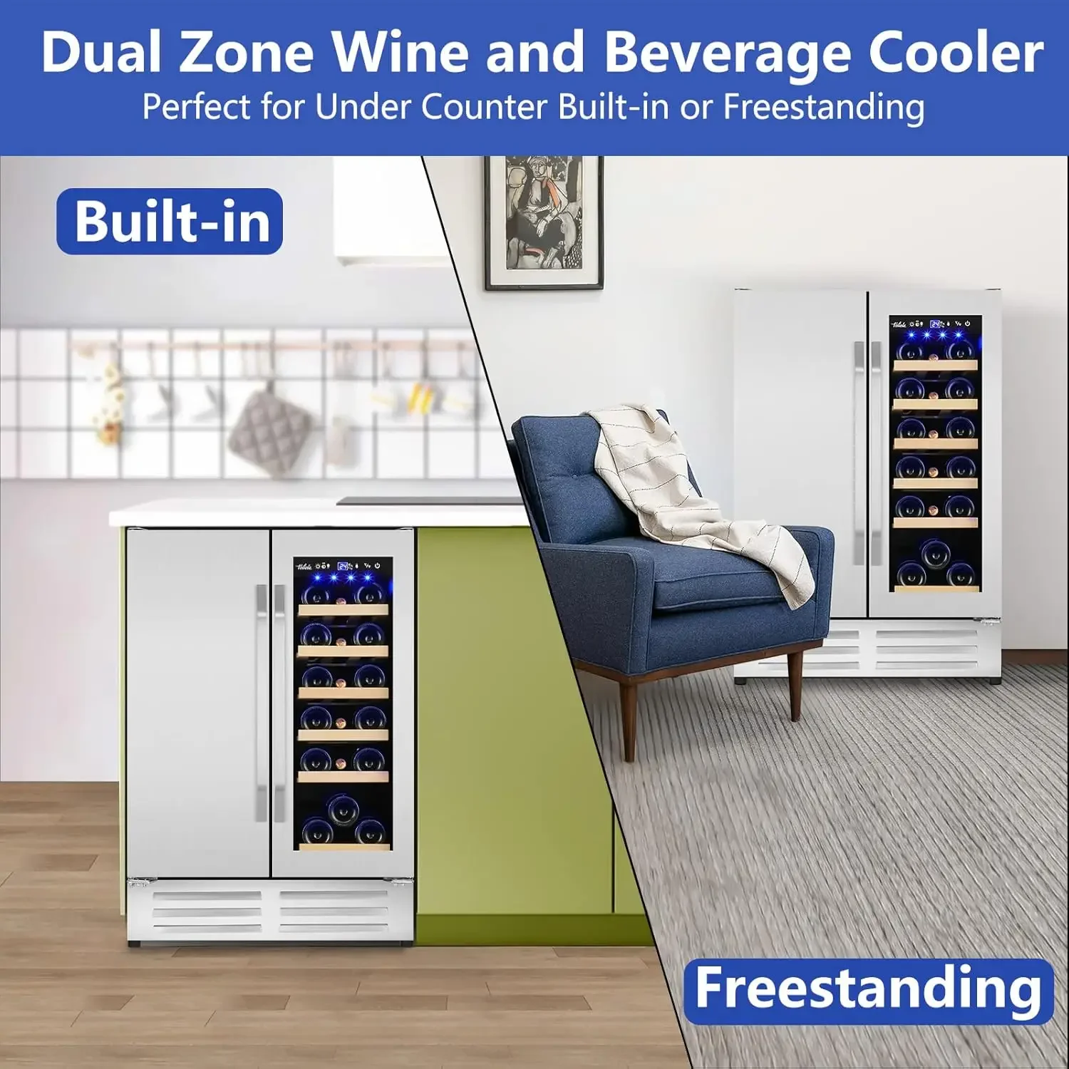 Wine and Beverage Refrigerator - Wine Beer Dual Zone avis et prix