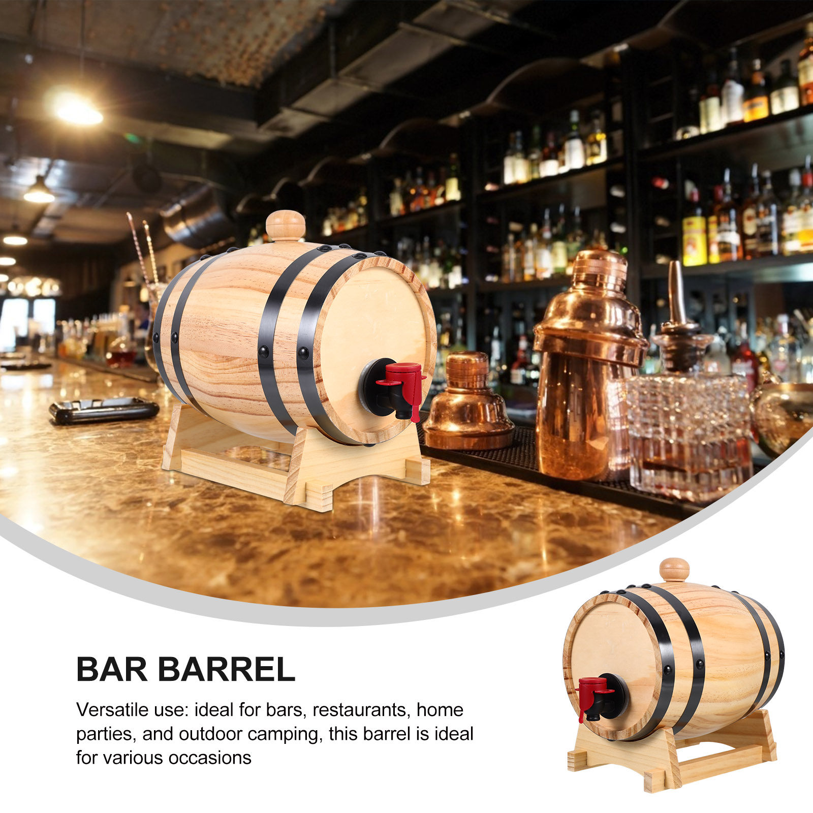 1L Oak Barrel Dispenser Spigot - Wine Beer Restaurant avis et prix