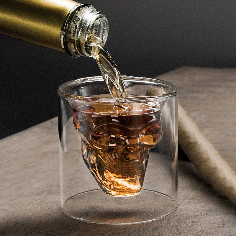 Double Wall Skull Head Crystal - Wine Vodka Beer avis et prix