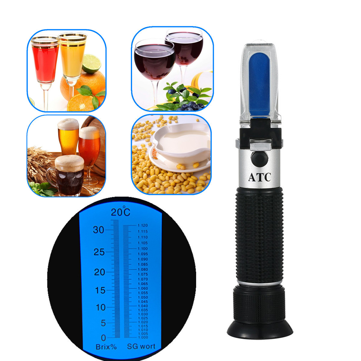 Refractometer 0-32% Brix Beer  - Wine To Beer Alcohol avis et prix