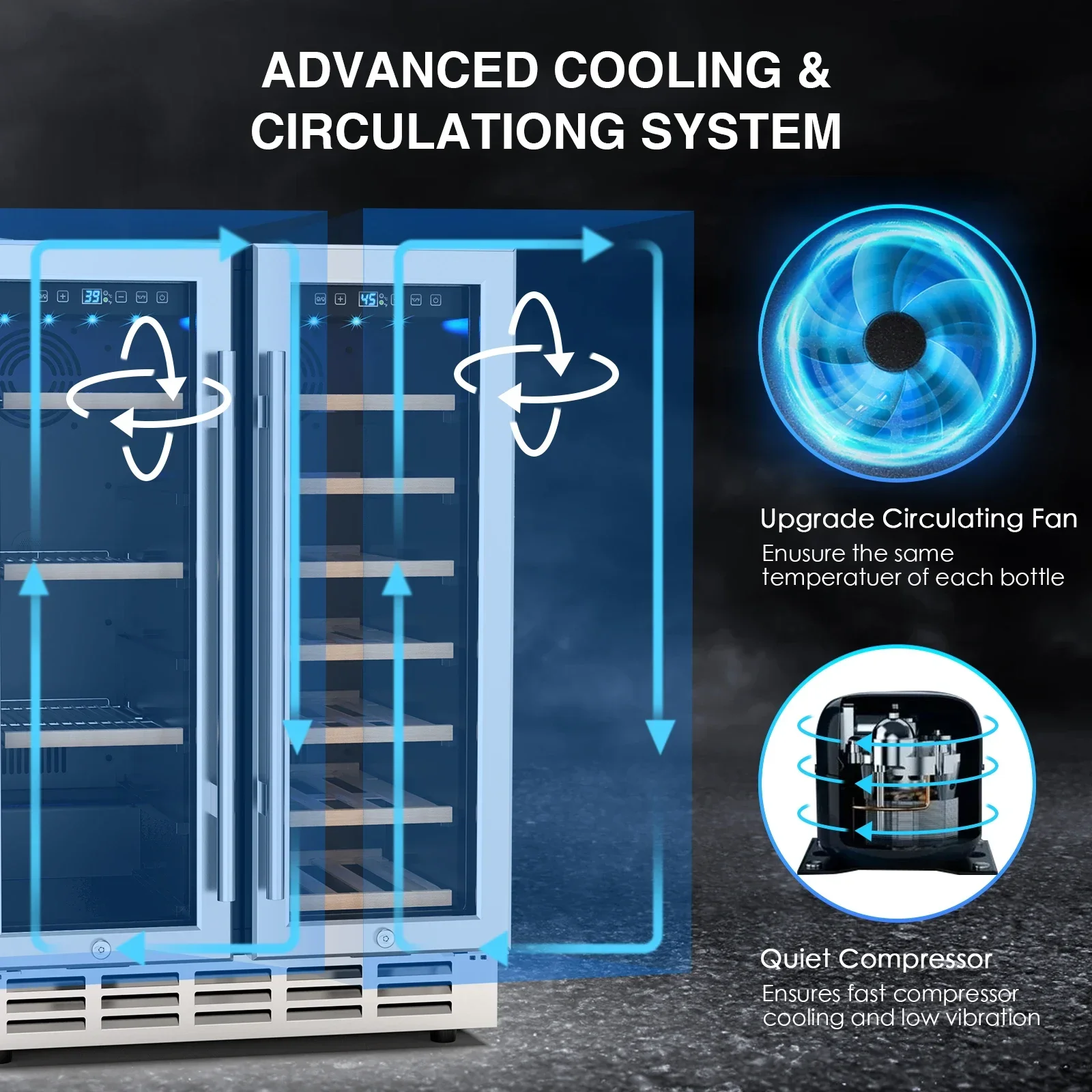 Wine and Beverage Refrigerator - Wine Beer Dual Zone avis et prix