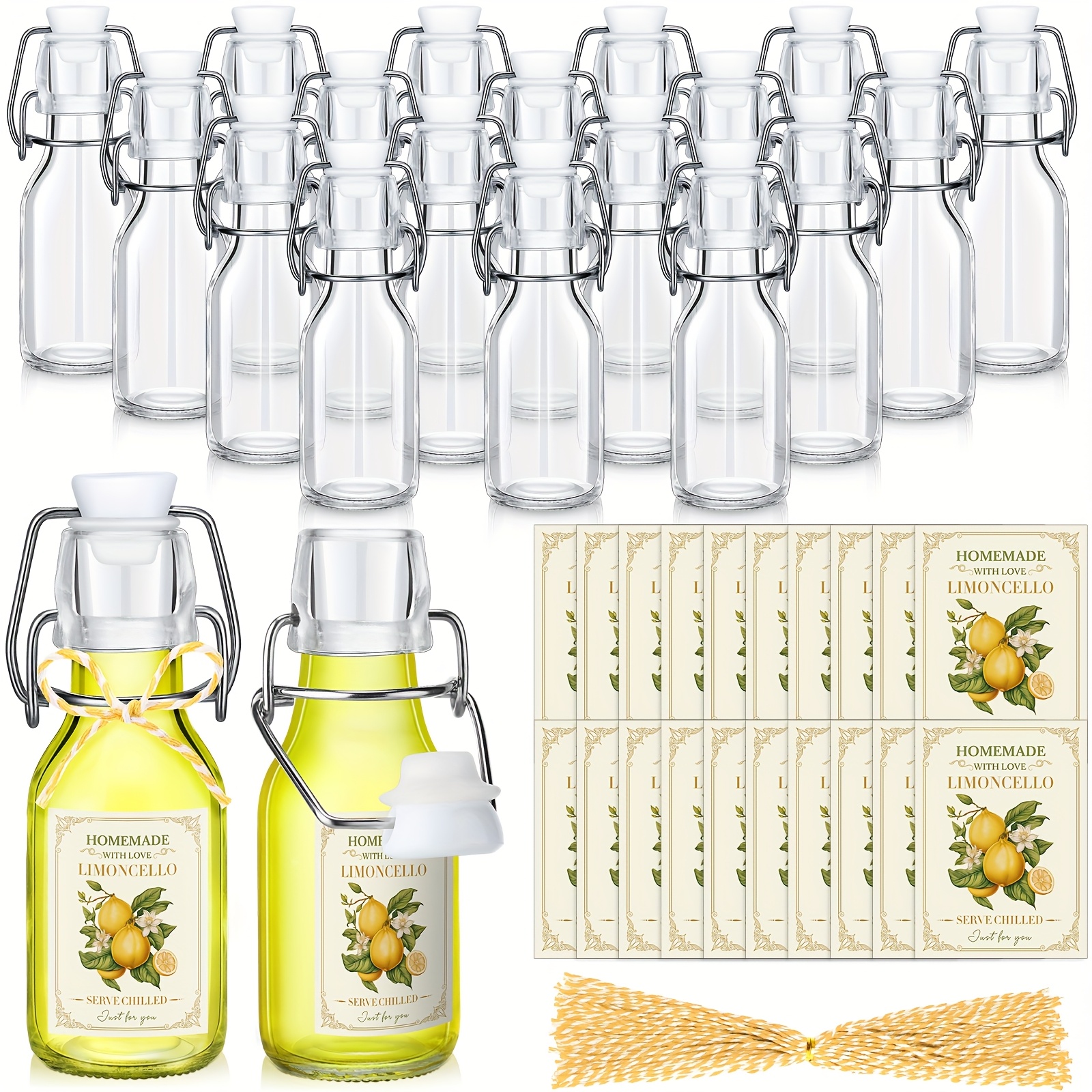 20 Sets (Bottles & Lids) 4oz C - Beer & Wine Downtown avis et prix