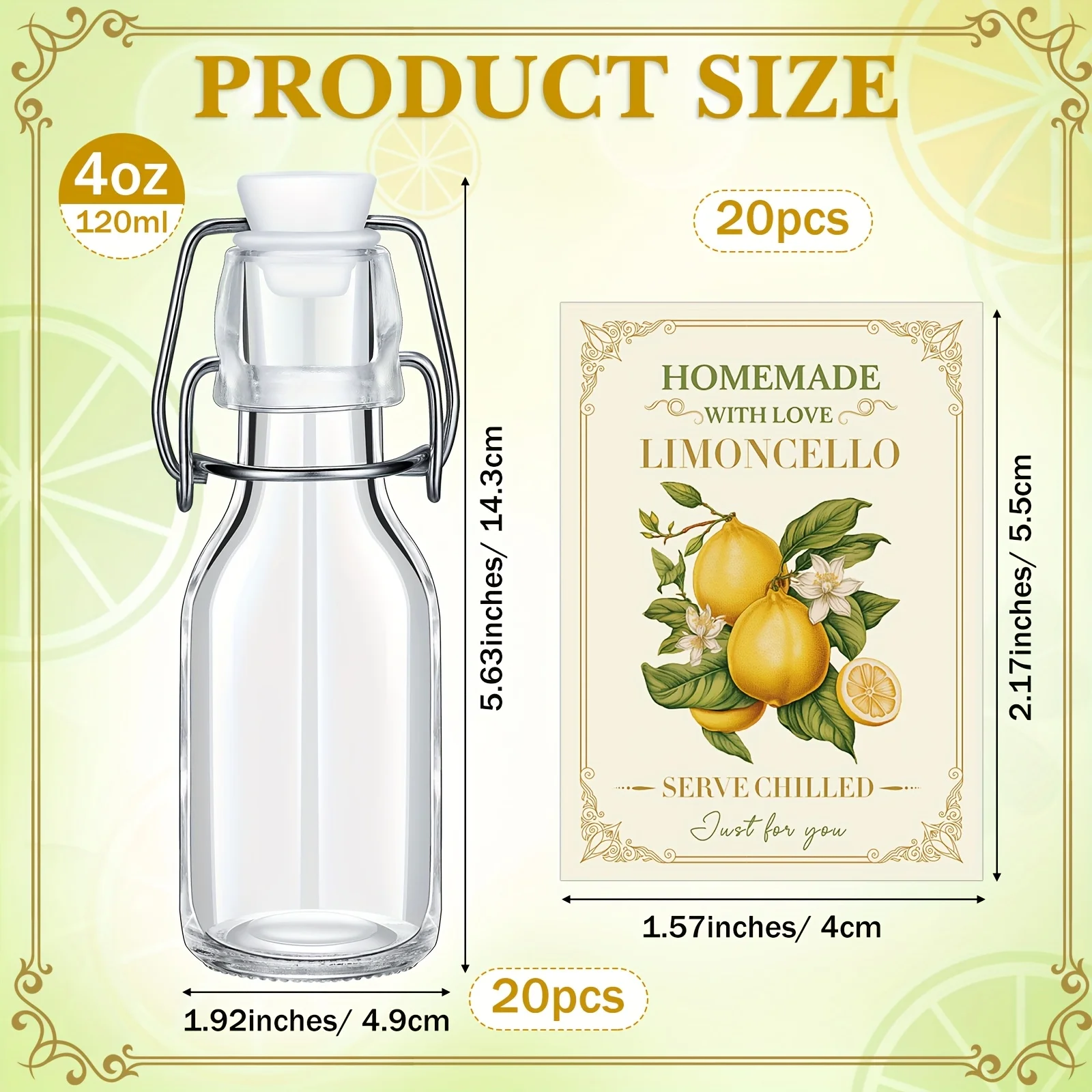 20 Sets (Bottles & Lids) 4oz C - Beer & Wine Downtown avis et prix