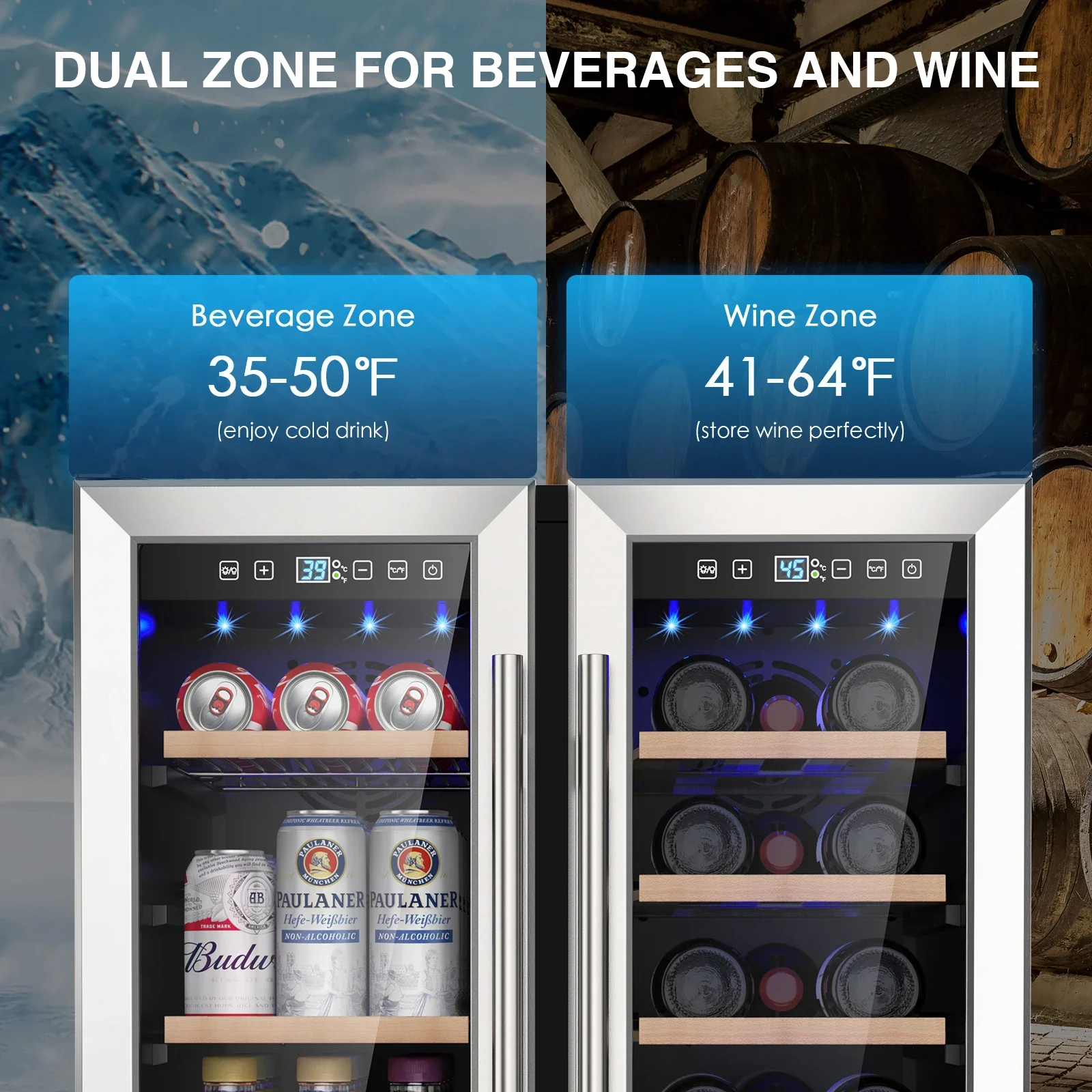 SAT Wine and Beverage Refriger - Wine Beer Dual Zone avis et prix