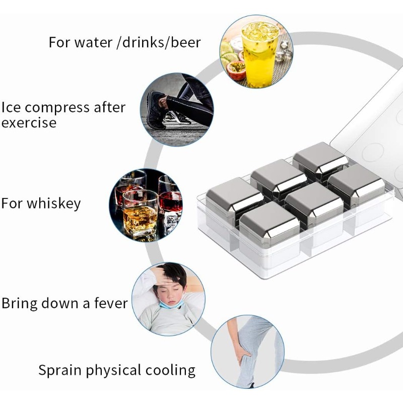 Bar Party Tools 4/6/8 Pcs Stai - Whiskey Stone Set avis et prix