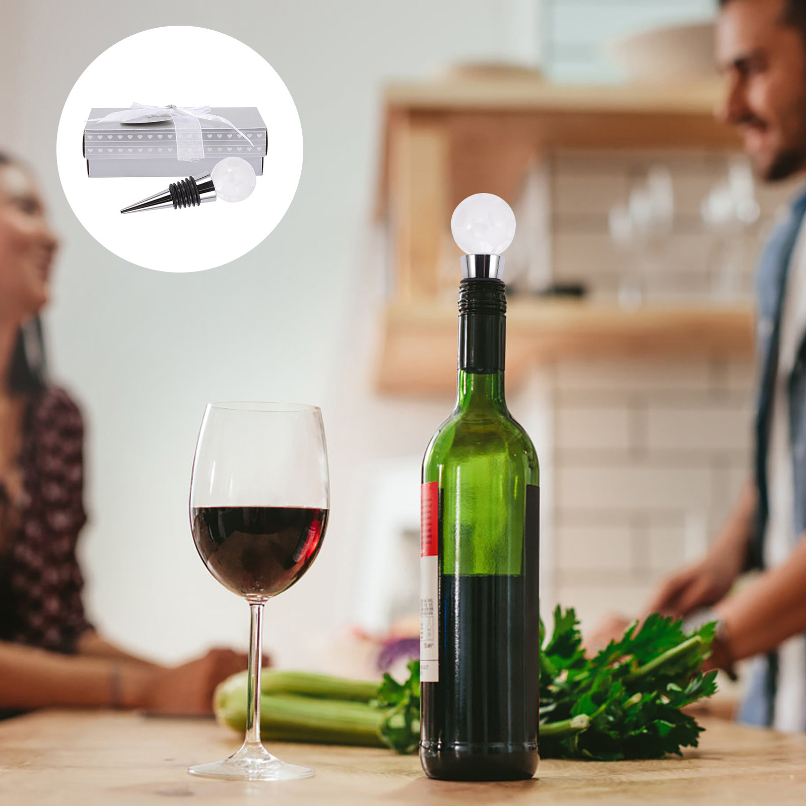 Crystal Ball Wine Bottle Stopp - Wine Vodka Beer avis et prix