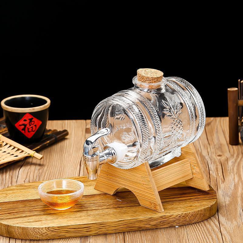 1L Glass Whiskey Barrel Wine B - Wine To Beer Alcohol avis et prix
