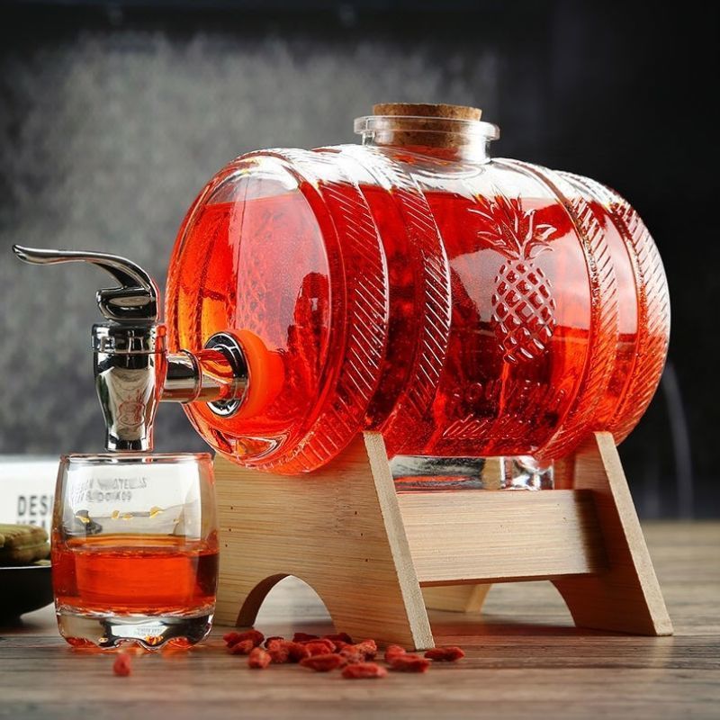 1L Glass Whiskey Barrel Wine B - Wine To Beer Alcohol avis et prix