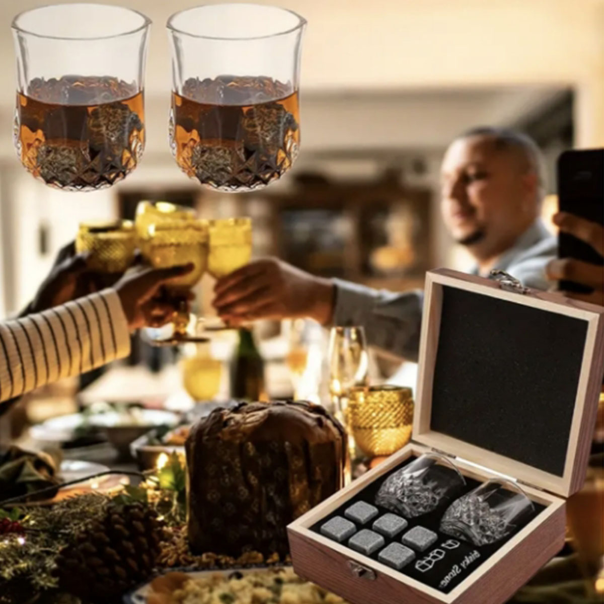 Christmas Valentine's Gift Whi - Whiskey Stone Set avis et prix
