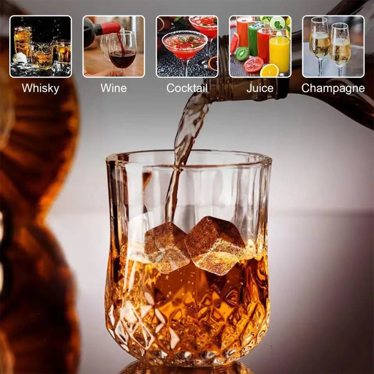 Christmas Valentine's Gift Whi - Whiskey Stone Set avis et prix