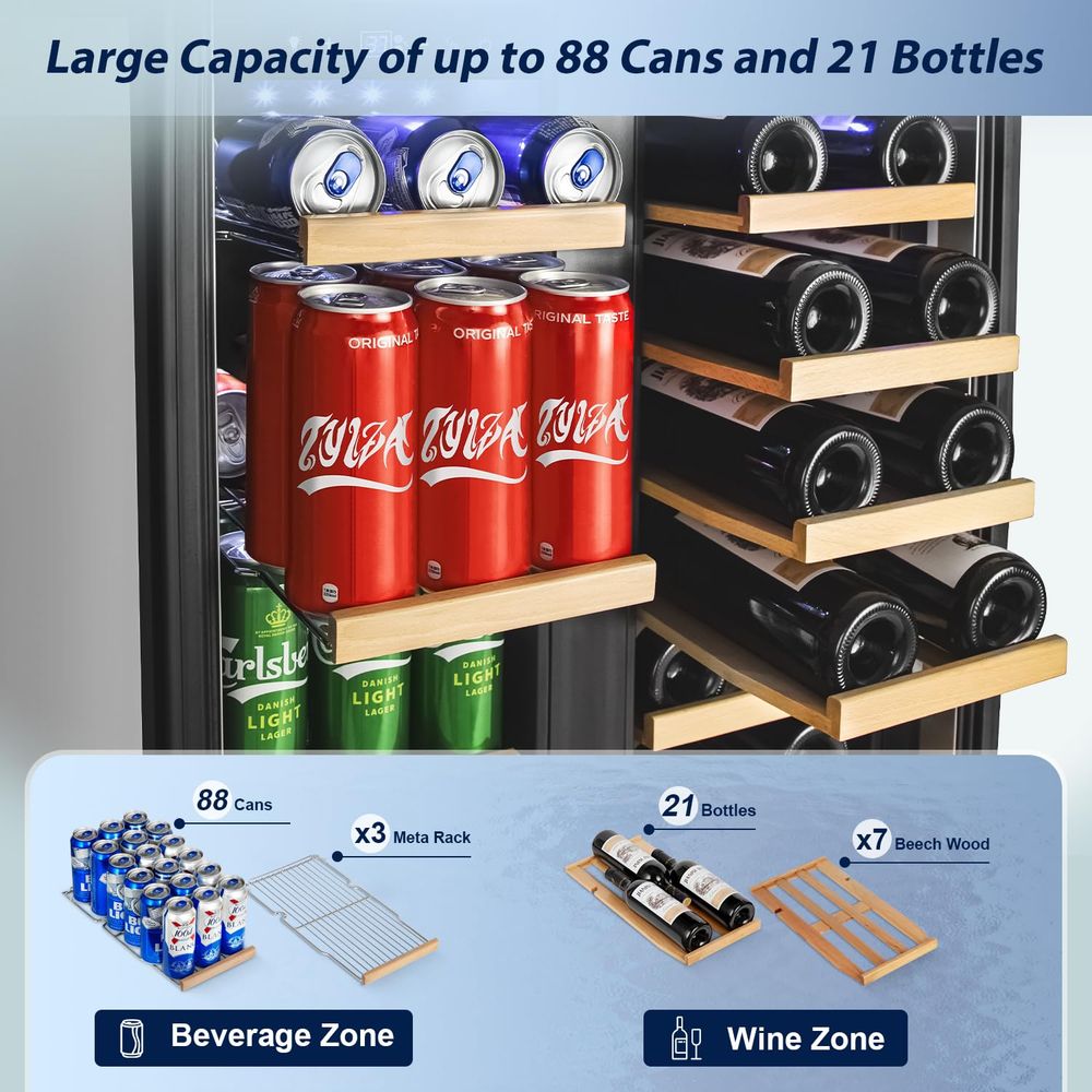 24 Inch Wine and Beverage Refr - Wine Beer Dual Zone avis et prix