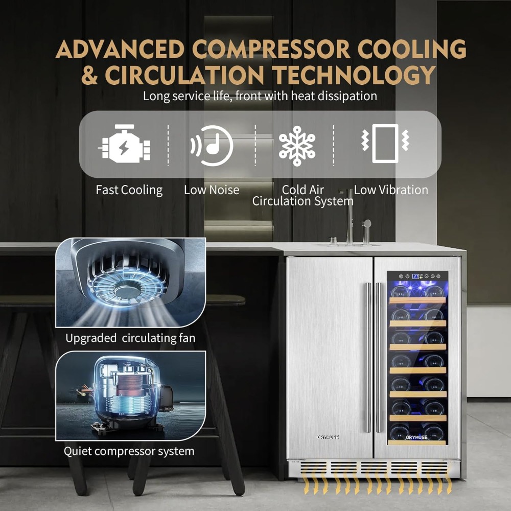 Wine and Beverage Refrigerator - Wine Beer Dual Zone avis et prix