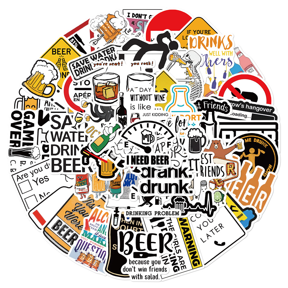 10/30/52PCS Funny Alcoholism V - Wine Vodka Beer avis et prix