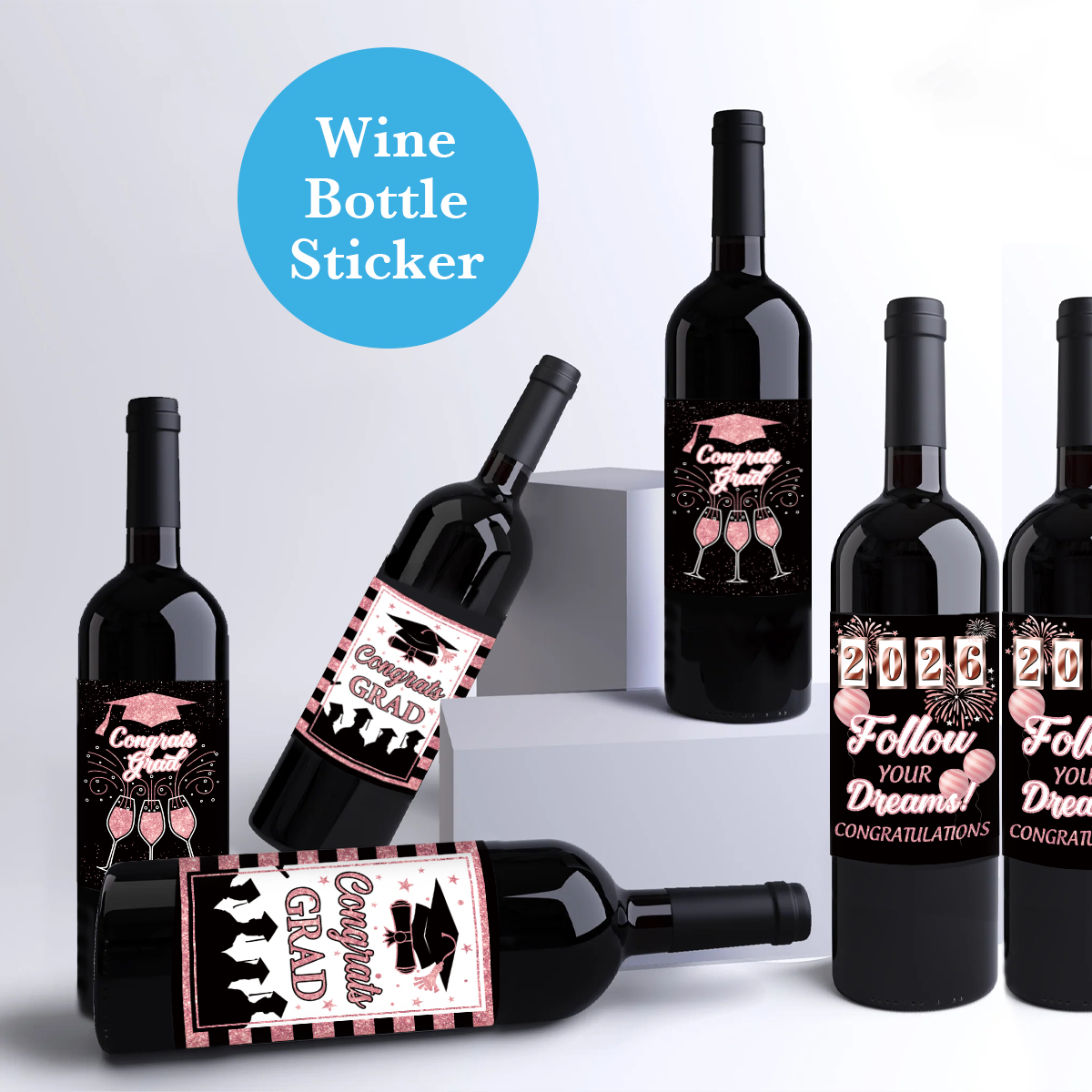 6pcs Congrats Grad Class 2026  - Wine In Beer Bottle avis et prix