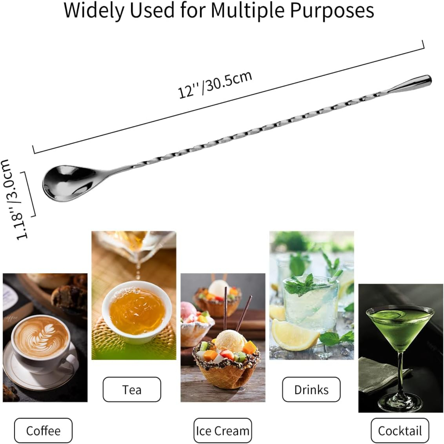 Cocktail Spoon Set of 2 - 12 I - Wine Mix With Beer avis et prix