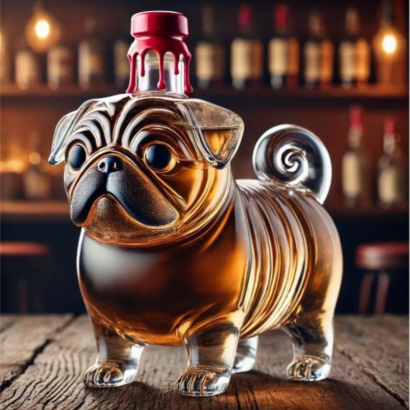 Transparent Whiskey Hanger Pug - Wine Vodka Beer avis et prix